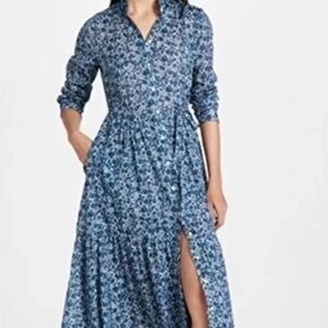 Trovata Birds of Paradise Midi dress long sleeve size S